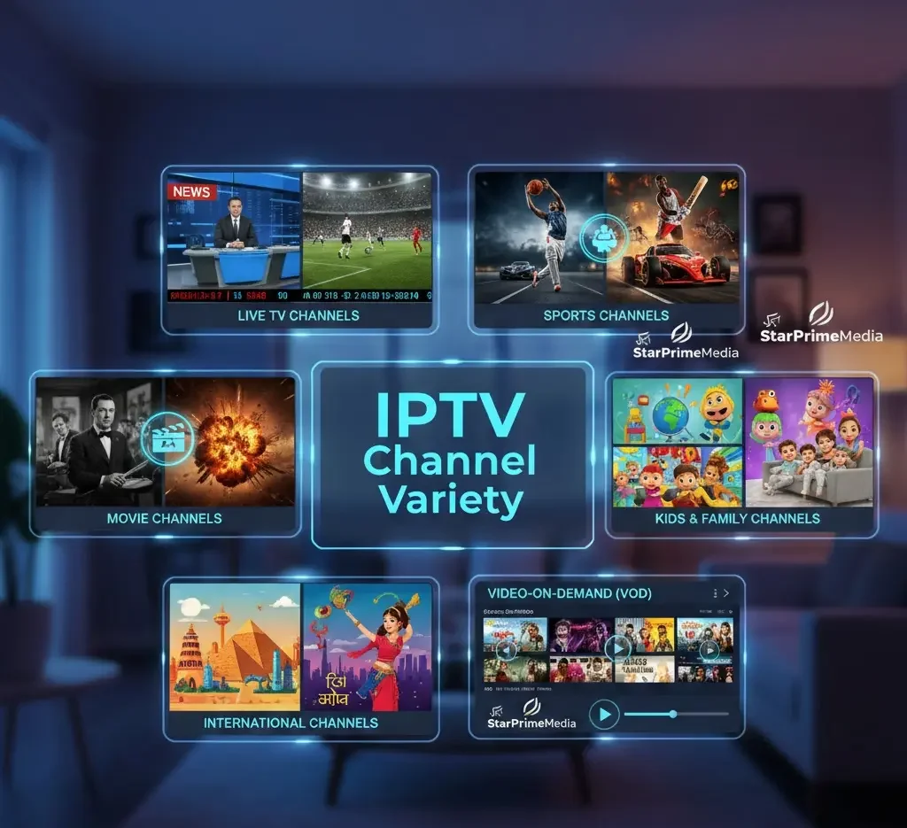 Types of IPTV Channels Available