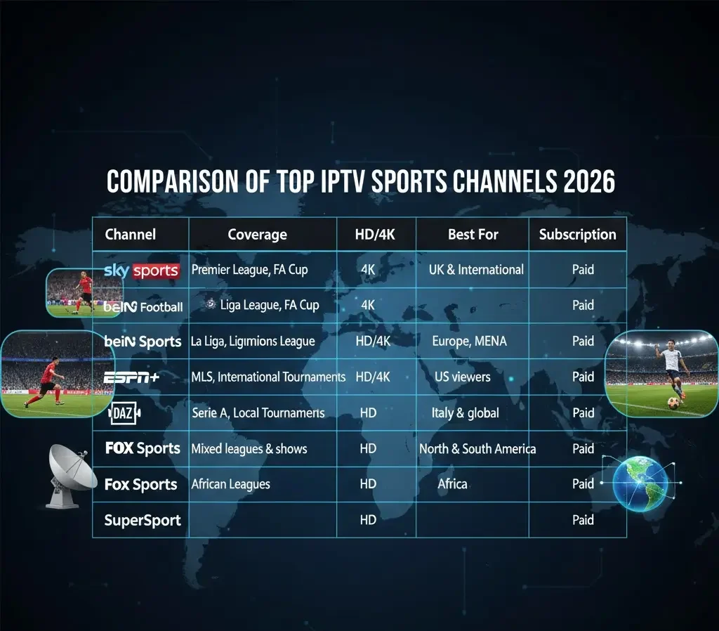 Best IPTV Channels for Watching Live Football in 2026