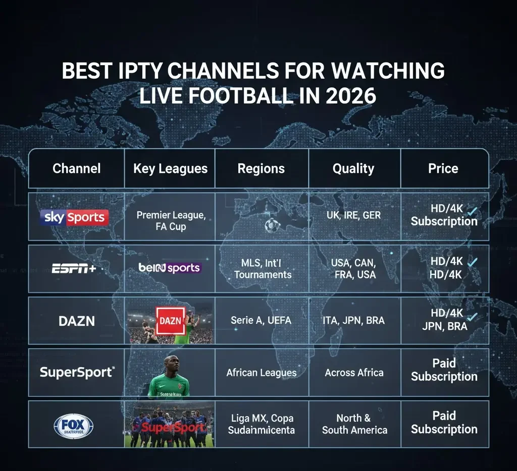 Best IPTV Channels for Watching Live Football in 2026