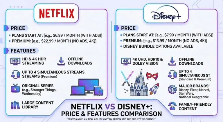 Netflix vs Disney+: Price, Features & Value Comparison