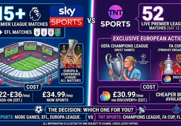 Sky Sports vs TNT Sports – Which Shows More Football?