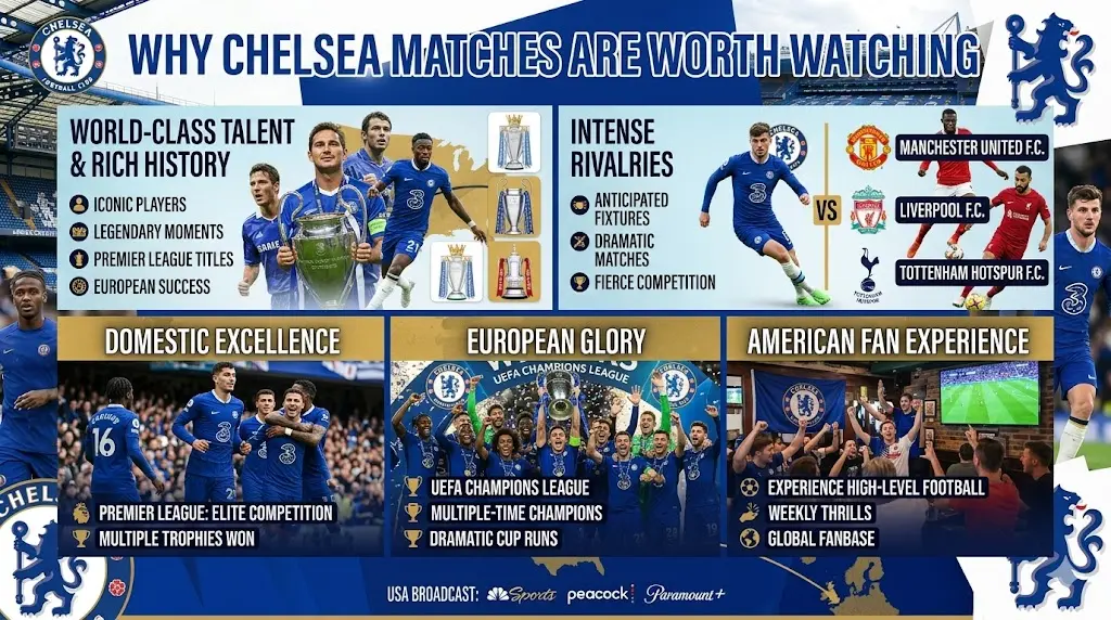 Chelsea Match Schedule in USA Time