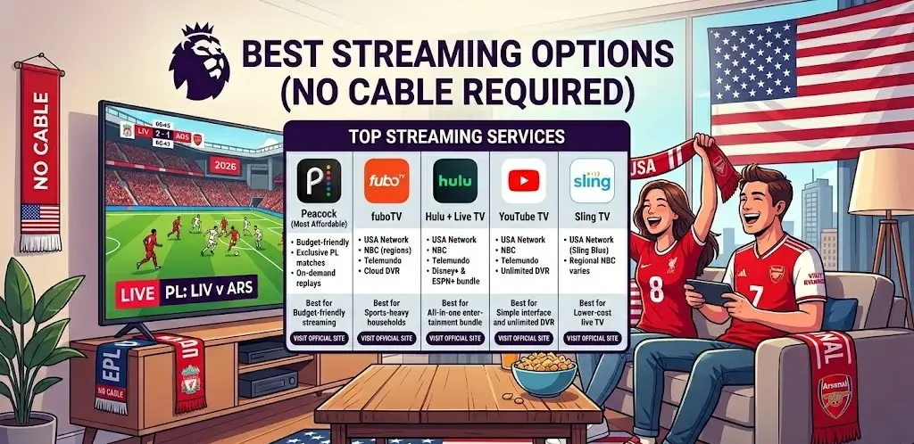 Watch Premier League USA Without Cable (2026 Guide)