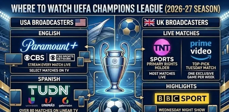 Champions League TV Channels in USA & UK