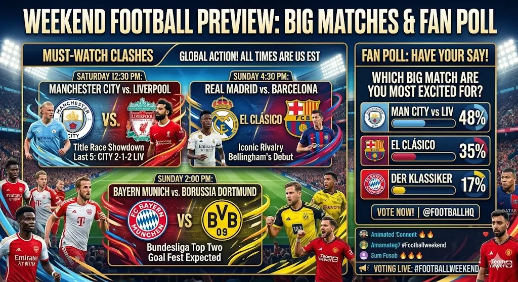 Weekend Football Preview: Big Matches & Fan Poll