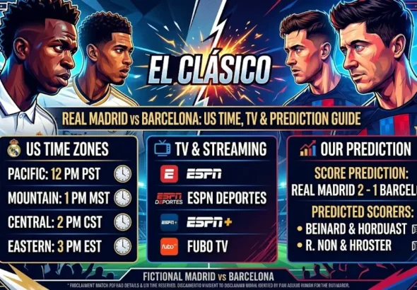 Real Madrid vs Barcelona US Time, TV & Prediction Guide