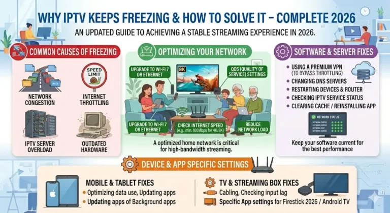 Why IPTV Keeps Freezing & How to Solve It – Complete 2026