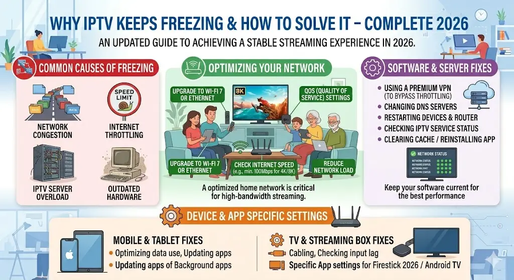Why IPTV Keeps Freezing & How to Solve It – Complete 2026